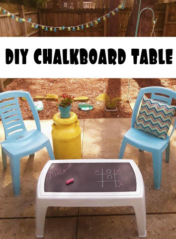 diy chalkboard table