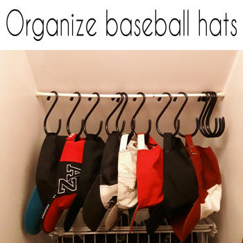 organize baseball hats