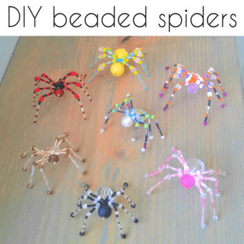 diy beaded spiders