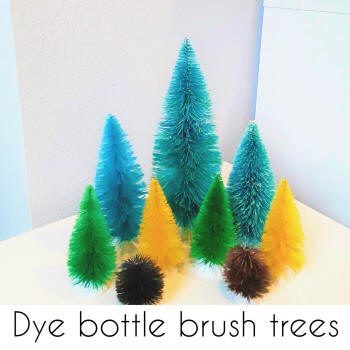 how to dye color bottle brush trees