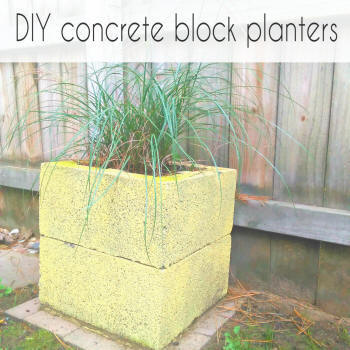 concrete block planters