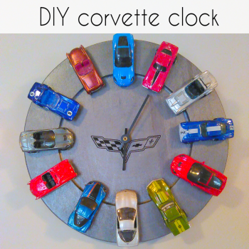 diy kids corvette car clock