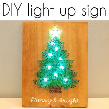 holiday light up sign