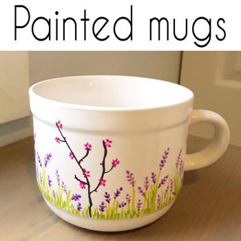How to paint on mugs, bowls and plates