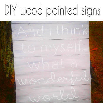 wood painted signs