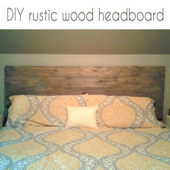 diy rustic wood headboard