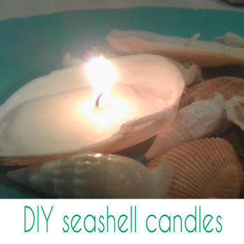diy seashell candles