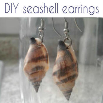 diy seashell earrings
