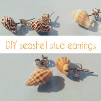 diy seashell earrings