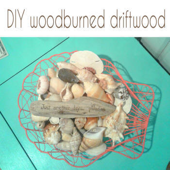 woodburned driftwood