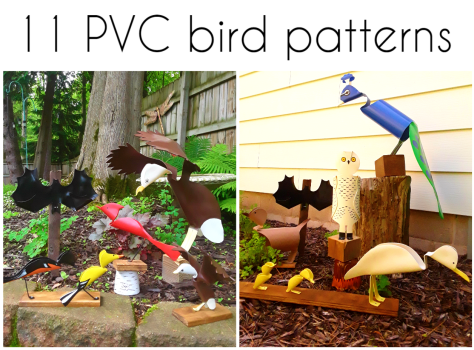 Crazy DIY Mom | PVC pipe bird patterns and tutorial